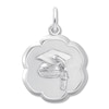 Thumbnail Image 0 of Graduation Cap Charm Sterling Silver