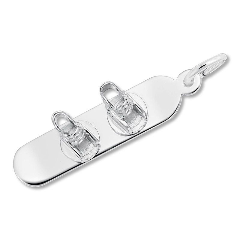 Main Image 1 of Snowboard Charm Sterling Silver