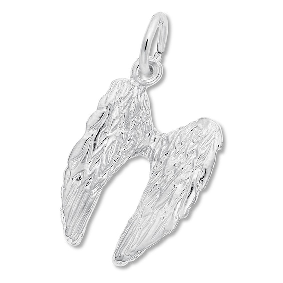 Sterling Silver 25x14mm Angel with Halo and Heart Charm!
