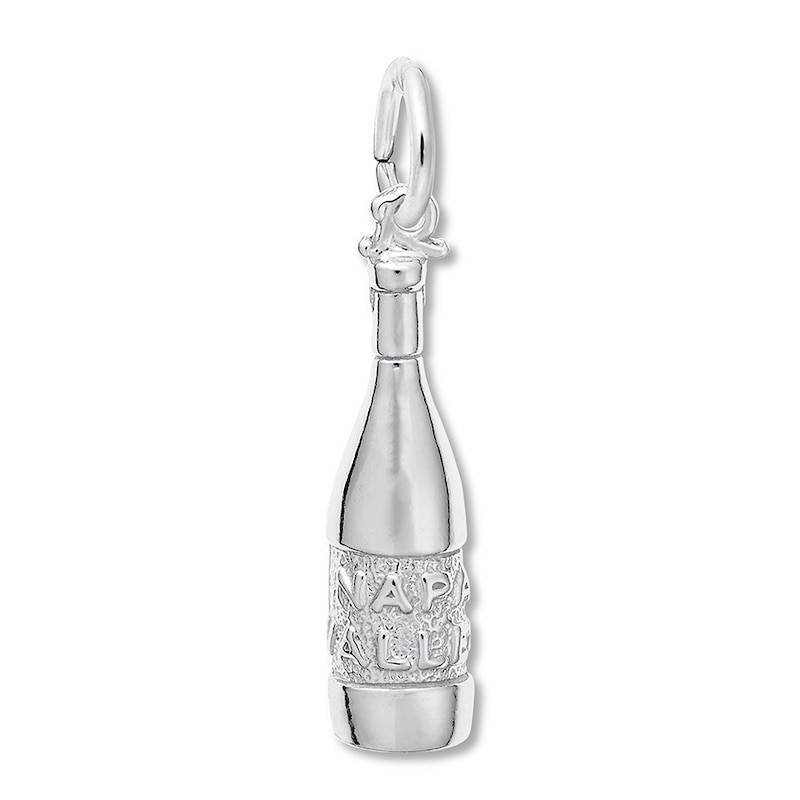 Main Image 1 of Napa Valley Wine Bottle Charm Sterling Silver