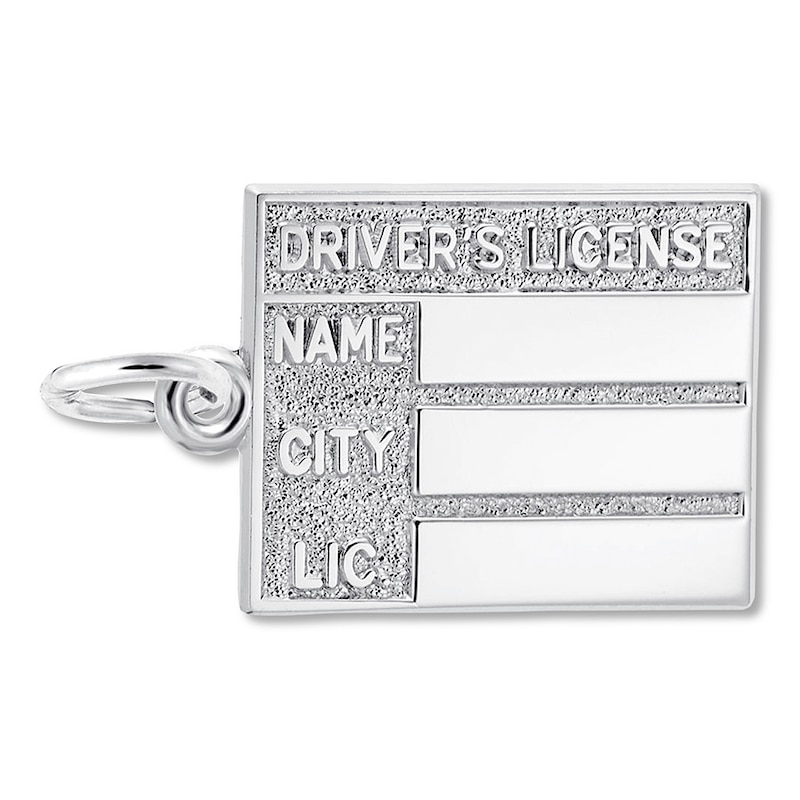 Main Image 1 of Driver's License Charm Sterling Silver