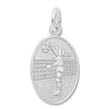 Thumbnail Image 0 of Female Volleyball Player Sterling Silver Charm