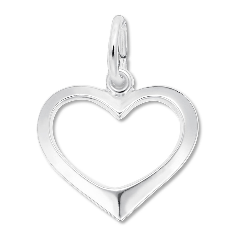 Main Image 1 of Heart Cutout Charm Sterling Silver