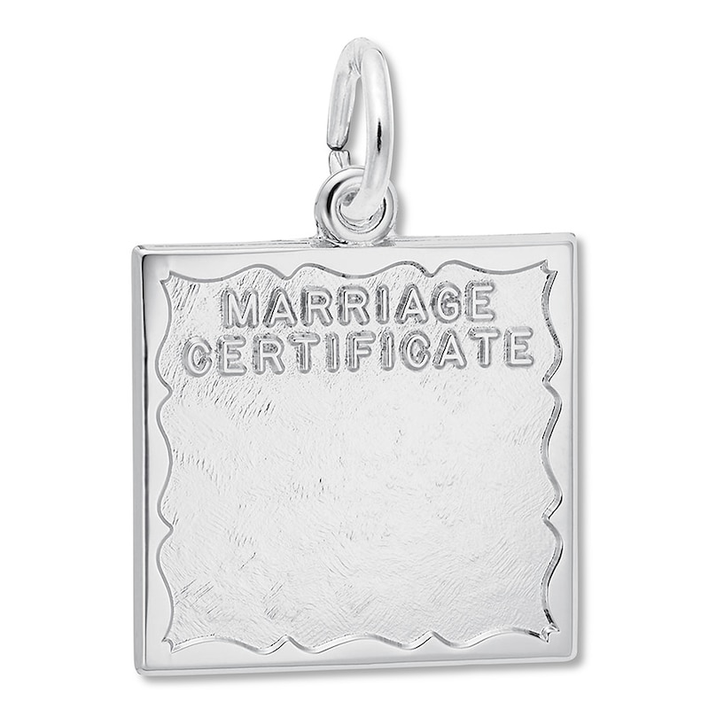 Main Image 1 of Marriage Certificate Sterling Silver Charm
