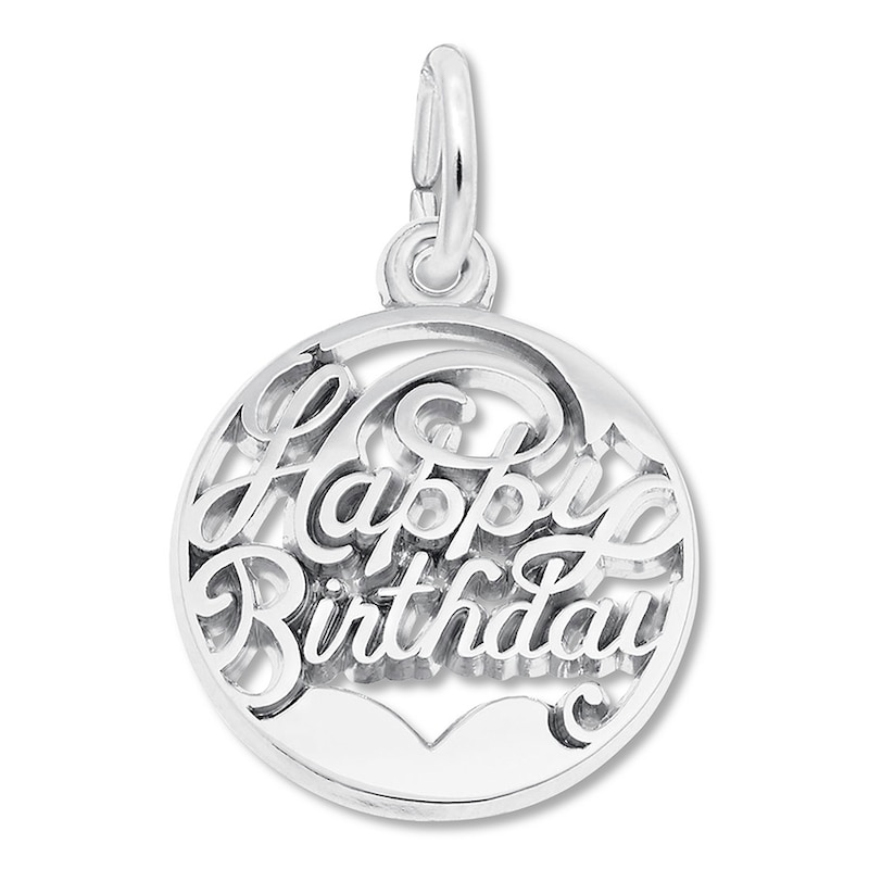Main Image 1 of Happy Birthday Charm Sterling Silver