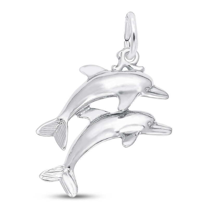Sterling Silver Dolphins Charm Sterling Silver Dolphins Charm