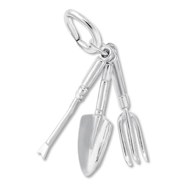 Gardening Tools Sterling Silver Charm