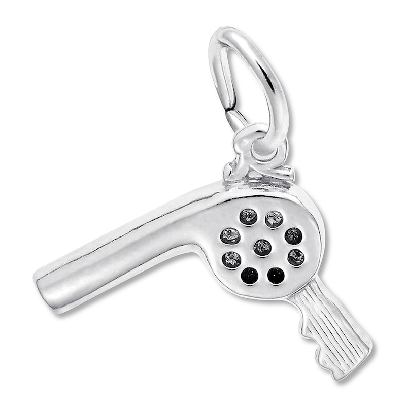 Main Image 1 of Hairdryer Charm Sterling Silver