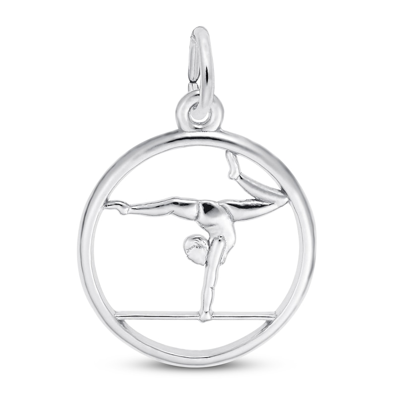 Main Image 1 of Gymnast Charm Sterling Silver