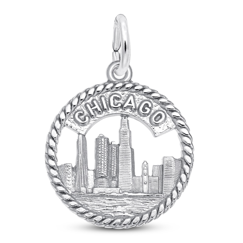 Main Image 1 of Chicago Skyline Charm Sterling Silver