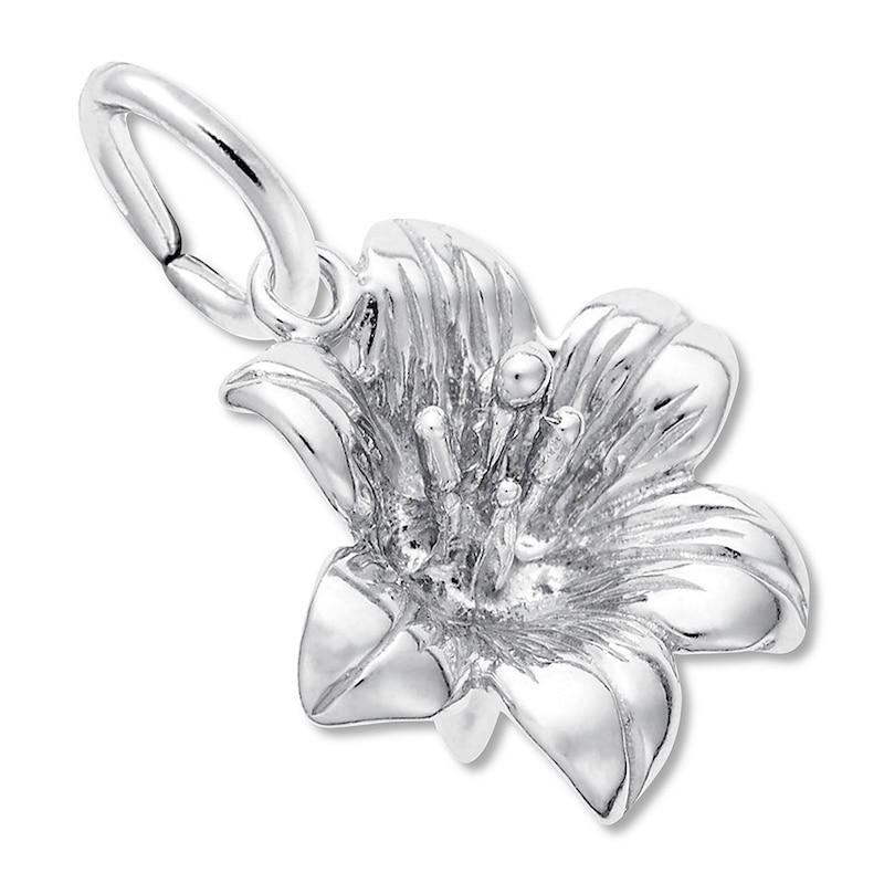 Main Image 1 of Lily Charm Sterling Silver
