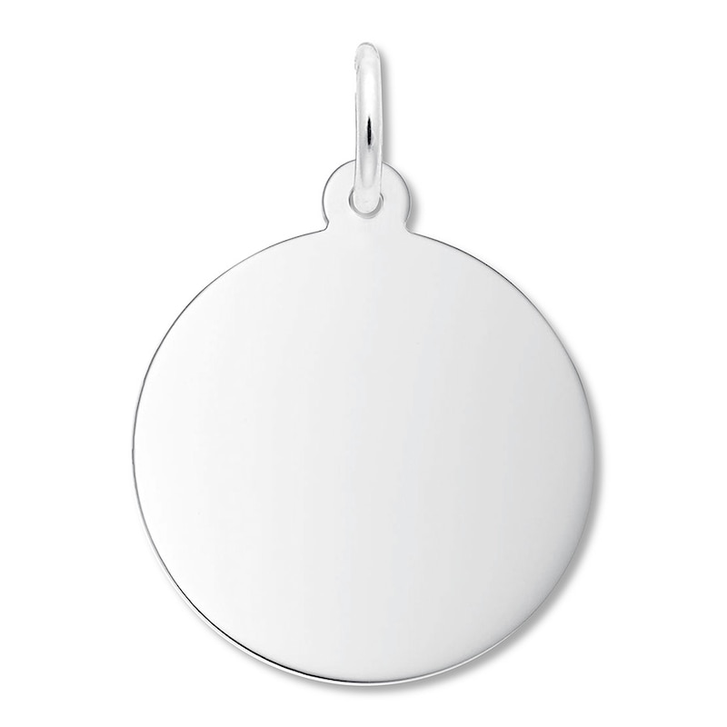Main Image 1 of Disc Charm Sterling Silver