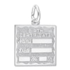 Thumbnail Image 1 of Birth Certificate Sterling Silver Charm