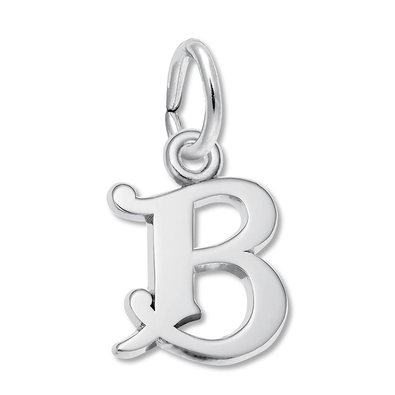 Main Image 1 of Letter B Charm Sterling Silver