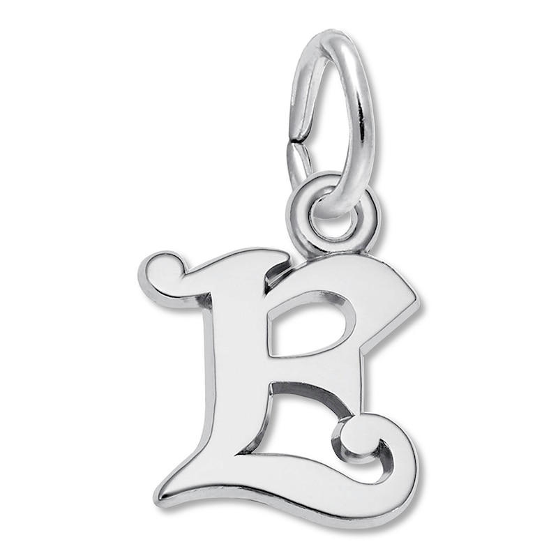 Main Image 1 of Letter E Charm Sterling Silver