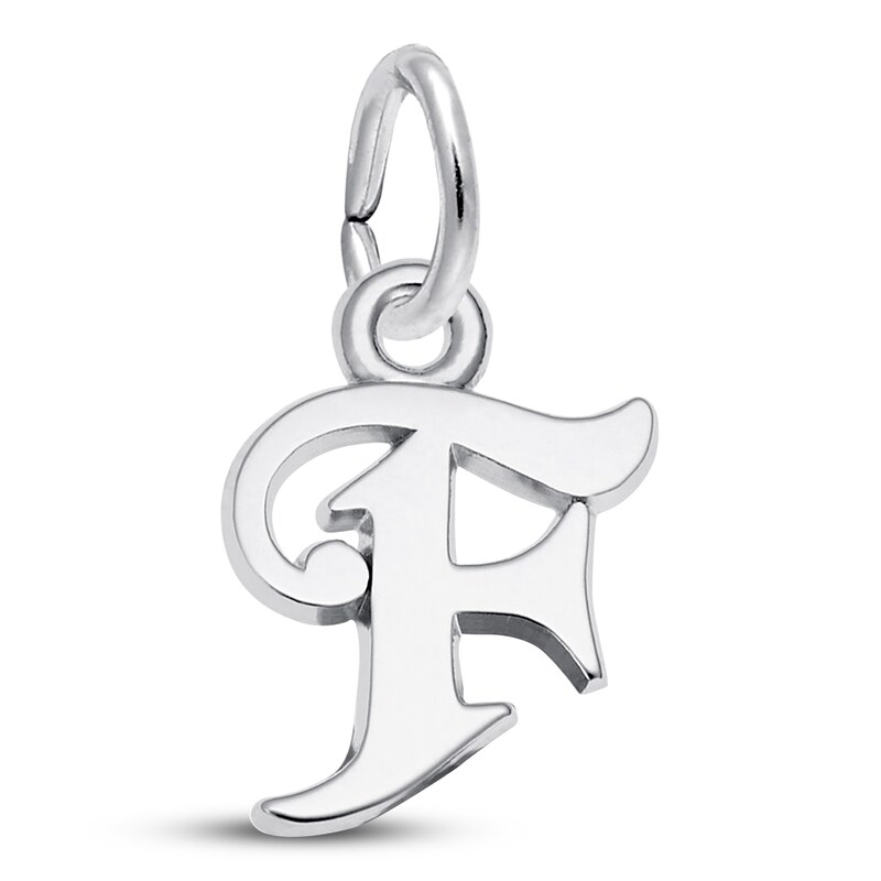Main Image 1 of Letter F Charm Sterling Silver