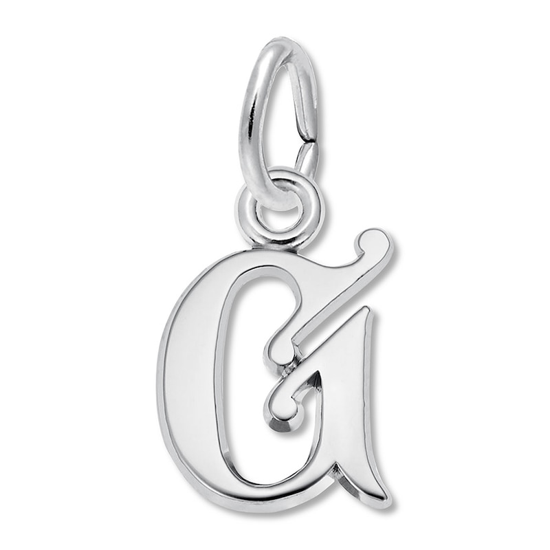 Main Image 1 of Letter G Charm Sterling Silver