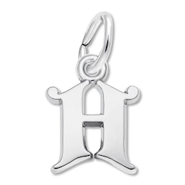 Letter H Charm Sterling Silver