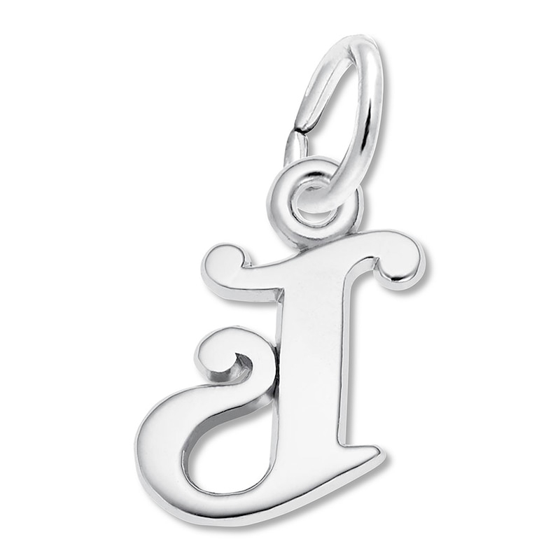 Main Image 1 of Letter J Charm Sterling Silver
