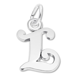 Letter L Charm Sterling Silver