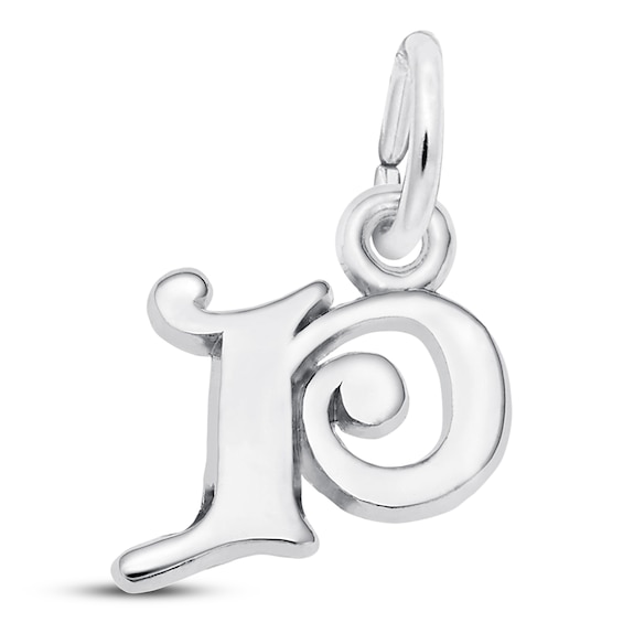 Letter P Charm Sterling Silver | Kay