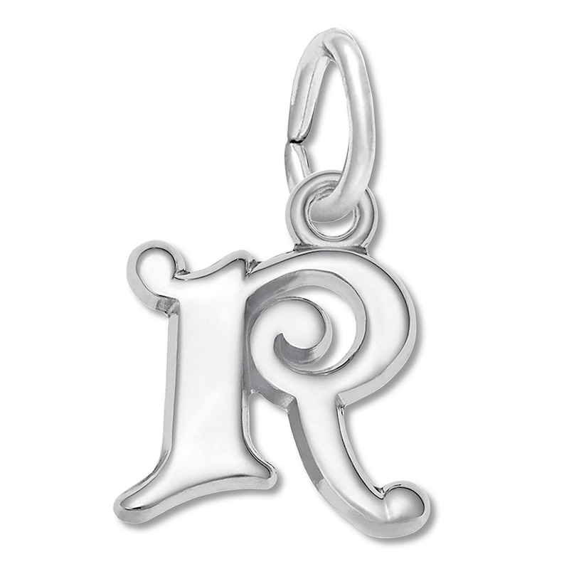 Main Image 1 of Letter R Charm Sterling Silver