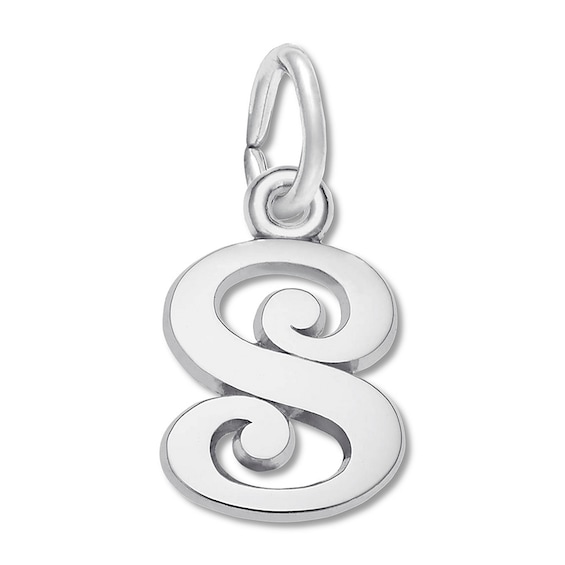 Letter S Charm Sterling Silver