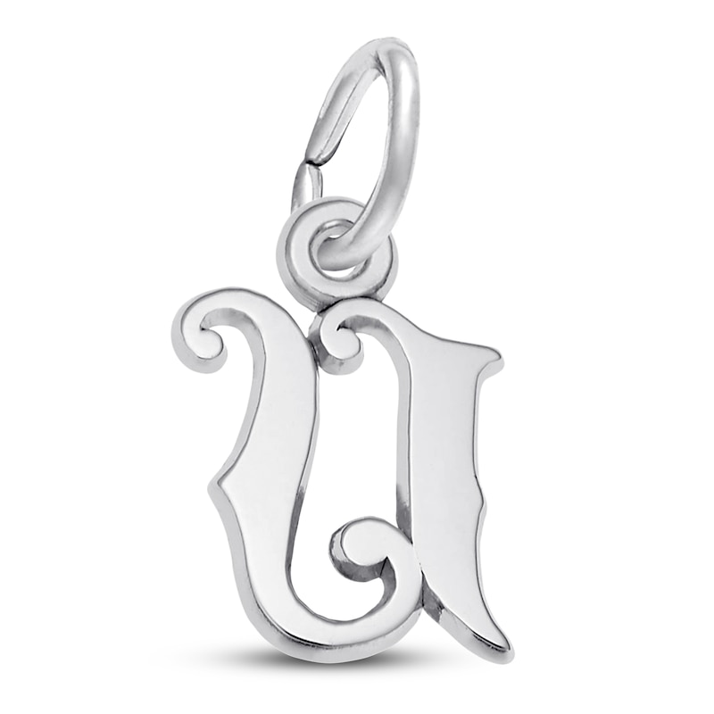 Main Image 1 of Letter U Charm Sterling Silver