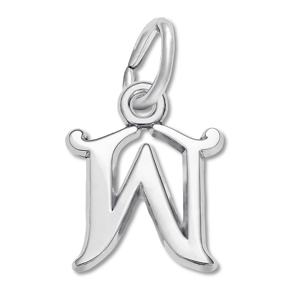 Letter W Charm Sterling Silver | Kay