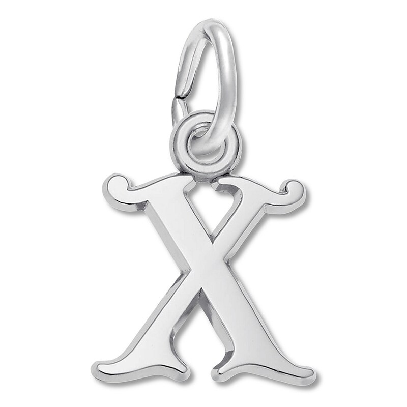 Main Image 1 of Letter X Charm Sterling Silver