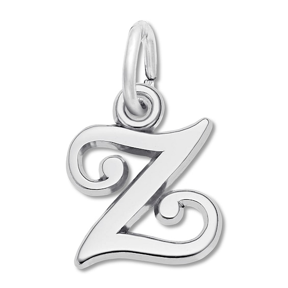 Letter Z Charm Sterling Silver