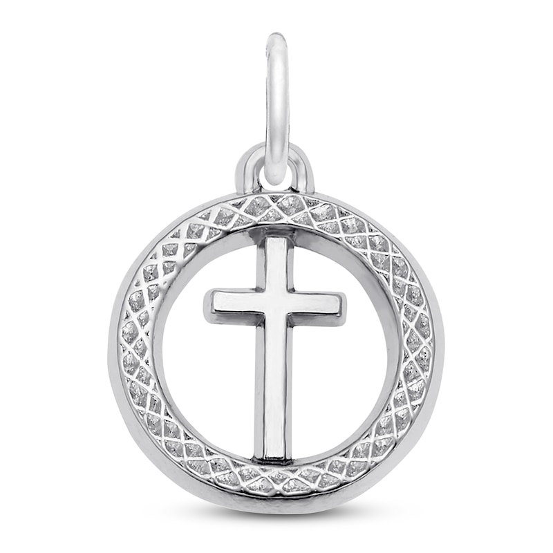 Rembrandt Cross Charm, Sterling Silver