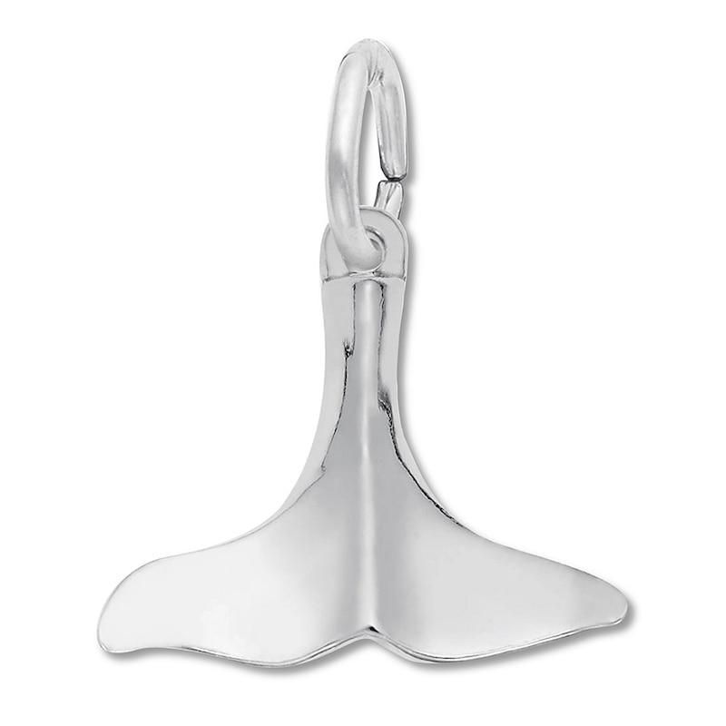 Main Image 1 of Whale Tail Charm Sterling Silver