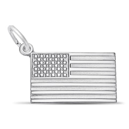 American Flag Charm Sterling Silver