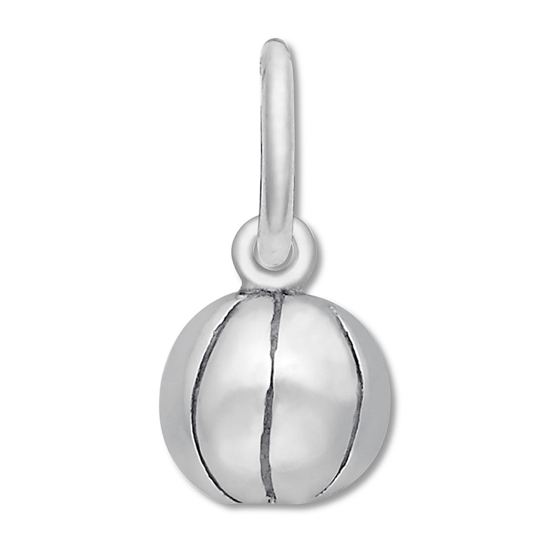 Basketball Charm Sterling Silver