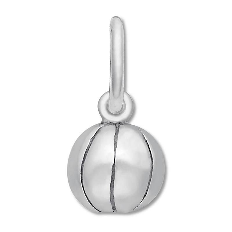 Main Image 1 of Basketball Charm Sterling Silver