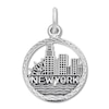 Thumbnail Image 1 of New York City Skyline Sterling Silver Charm