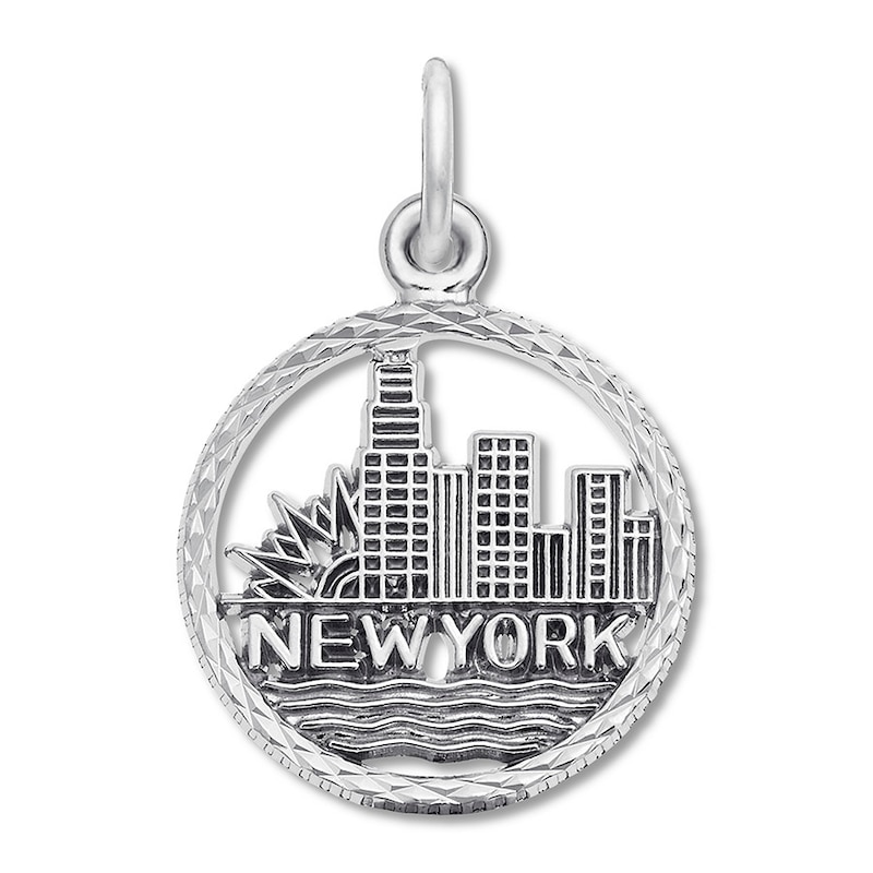 Main Image 1 of New York City Skyline Sterling Silver Charm