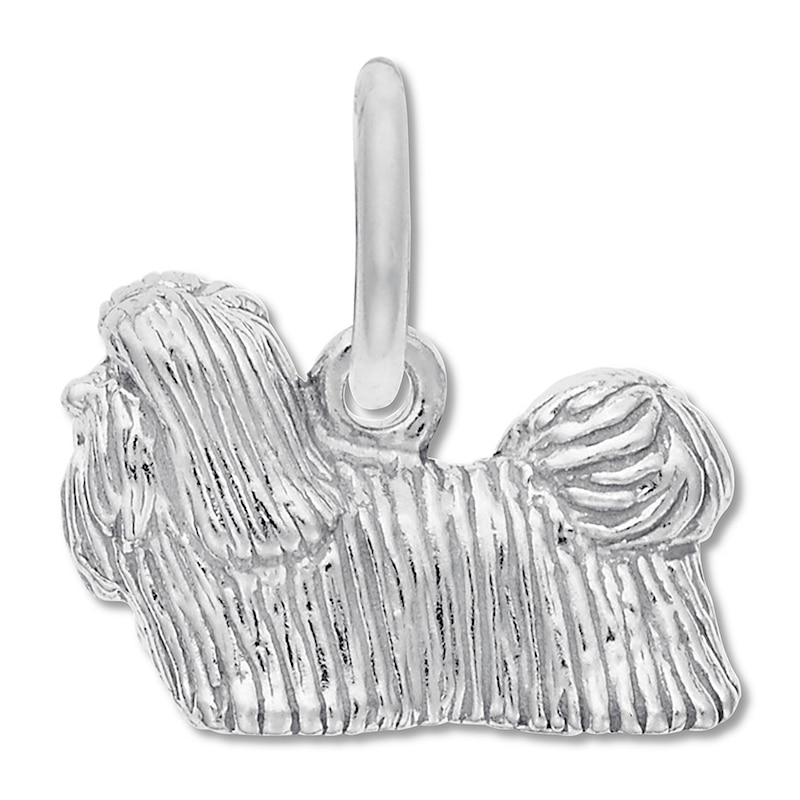 Main Image 1 of Shih Tzu Charm Sterling Silver