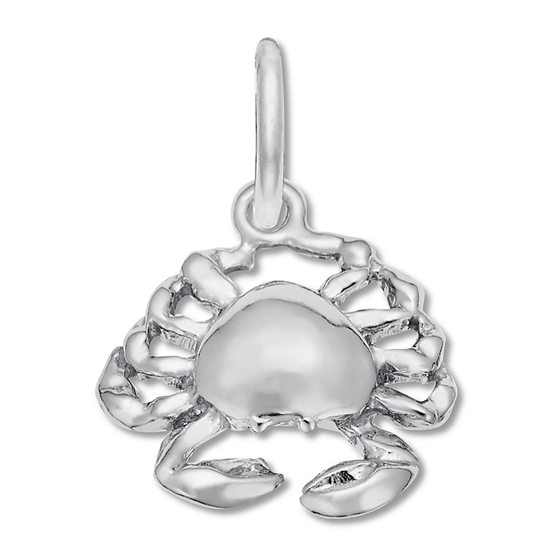 Main Image 1 of Crab Charm Sterling Silver