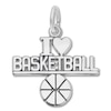 Thumbnail Image 1 of I Love Basketball Sterling Silver Charm