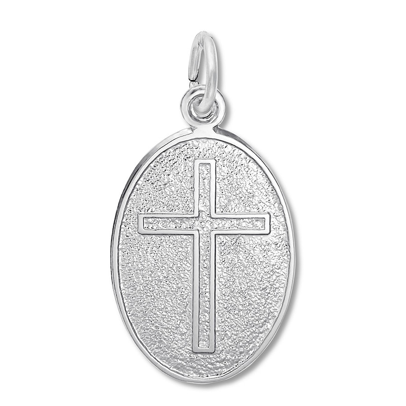 Main Image 1 of Cross Medal Charm Sterling Silver