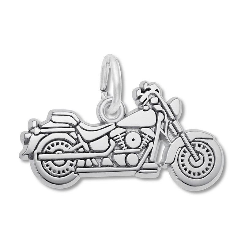 Main Image 1 of Motorcycle Charm Sterling Silver