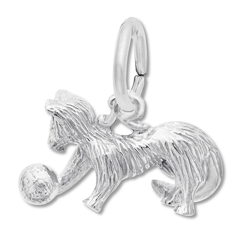 Main Image 1 of Cat Charm Sterling Silver