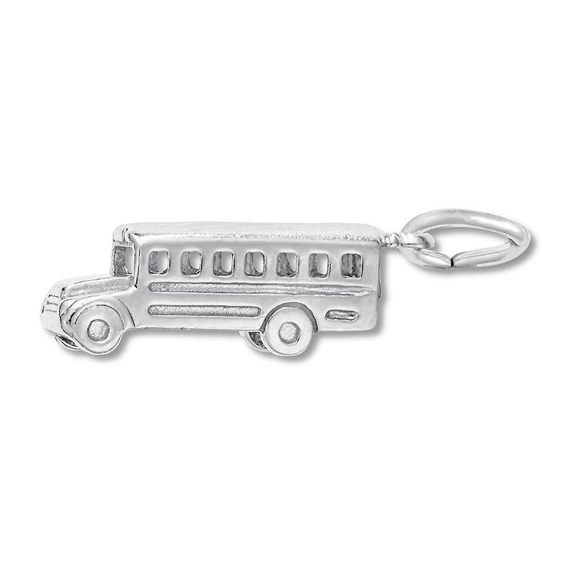 Main Image 1 of School Bus Charm Sterling Silver