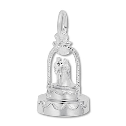 Wedding Cake Charm Sterling Silver