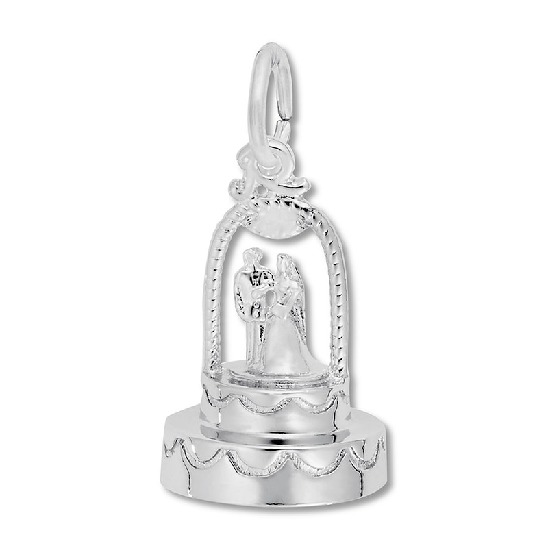 Wedding Cake Charm Sterling Silver