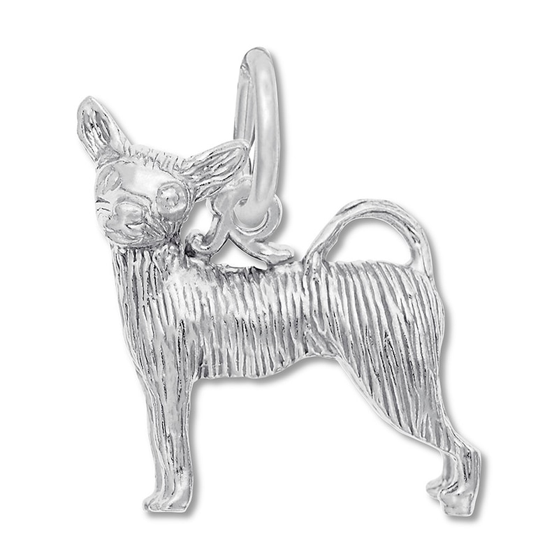 Main Image 1 of Chihuahua Charm Sterling Silver