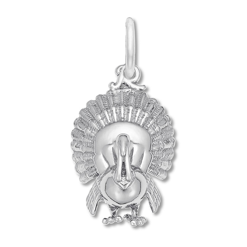 Main Image 1 of Turkey Charm Sterling Silver