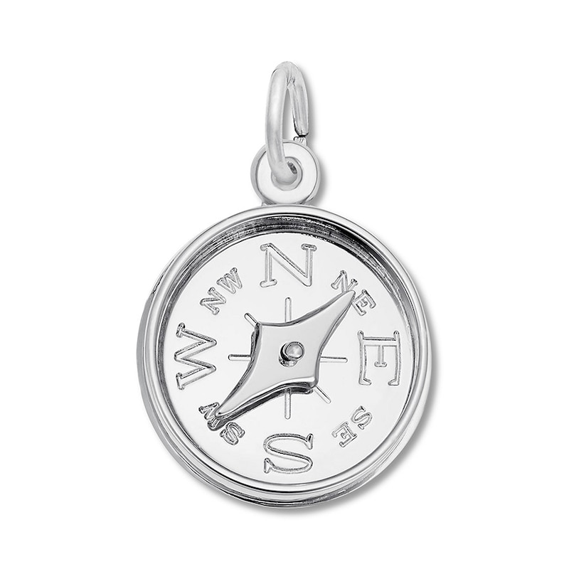 Main Image 1 of Compass Charm Sterling Silver